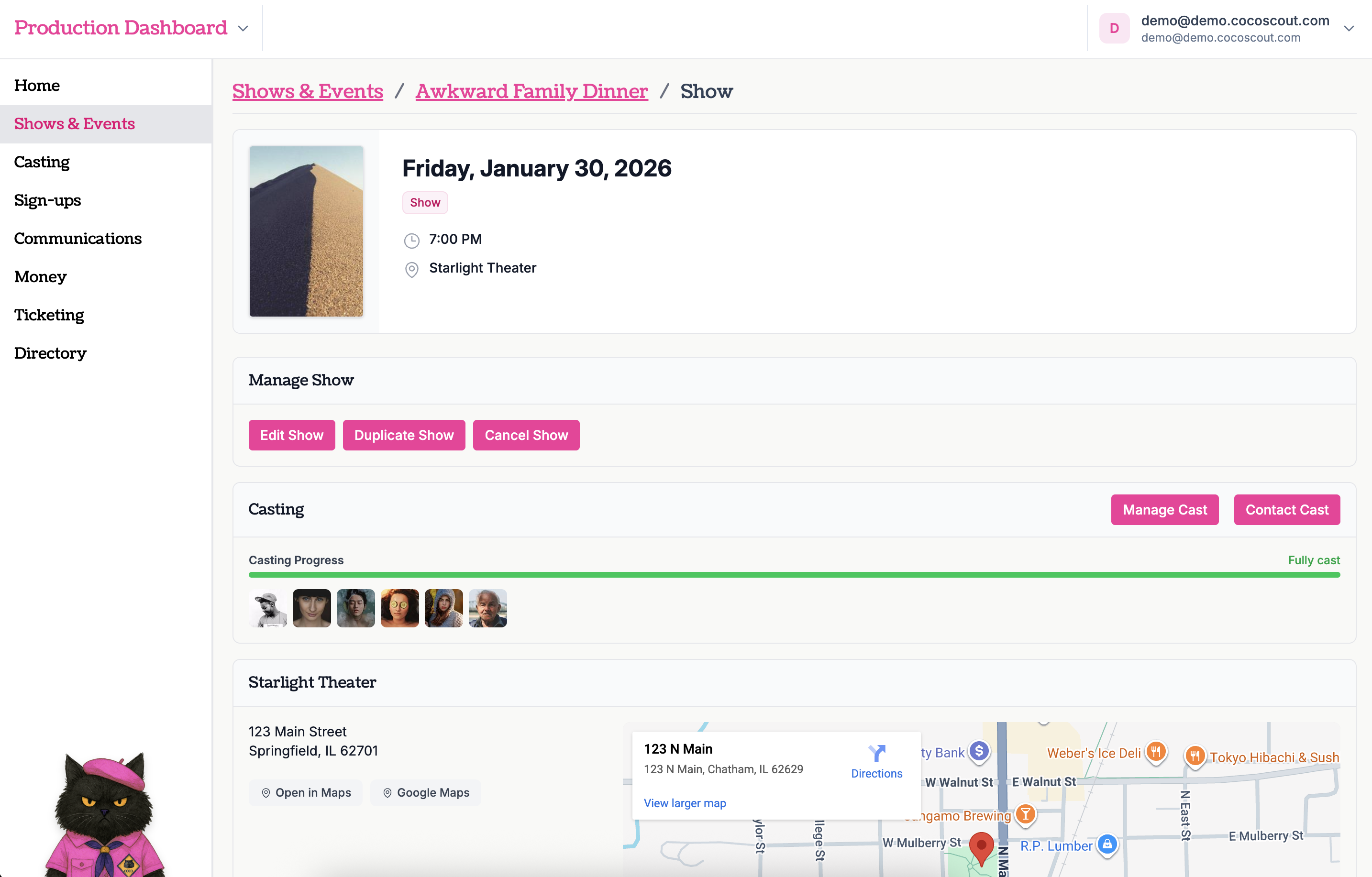Show Detail / Call List